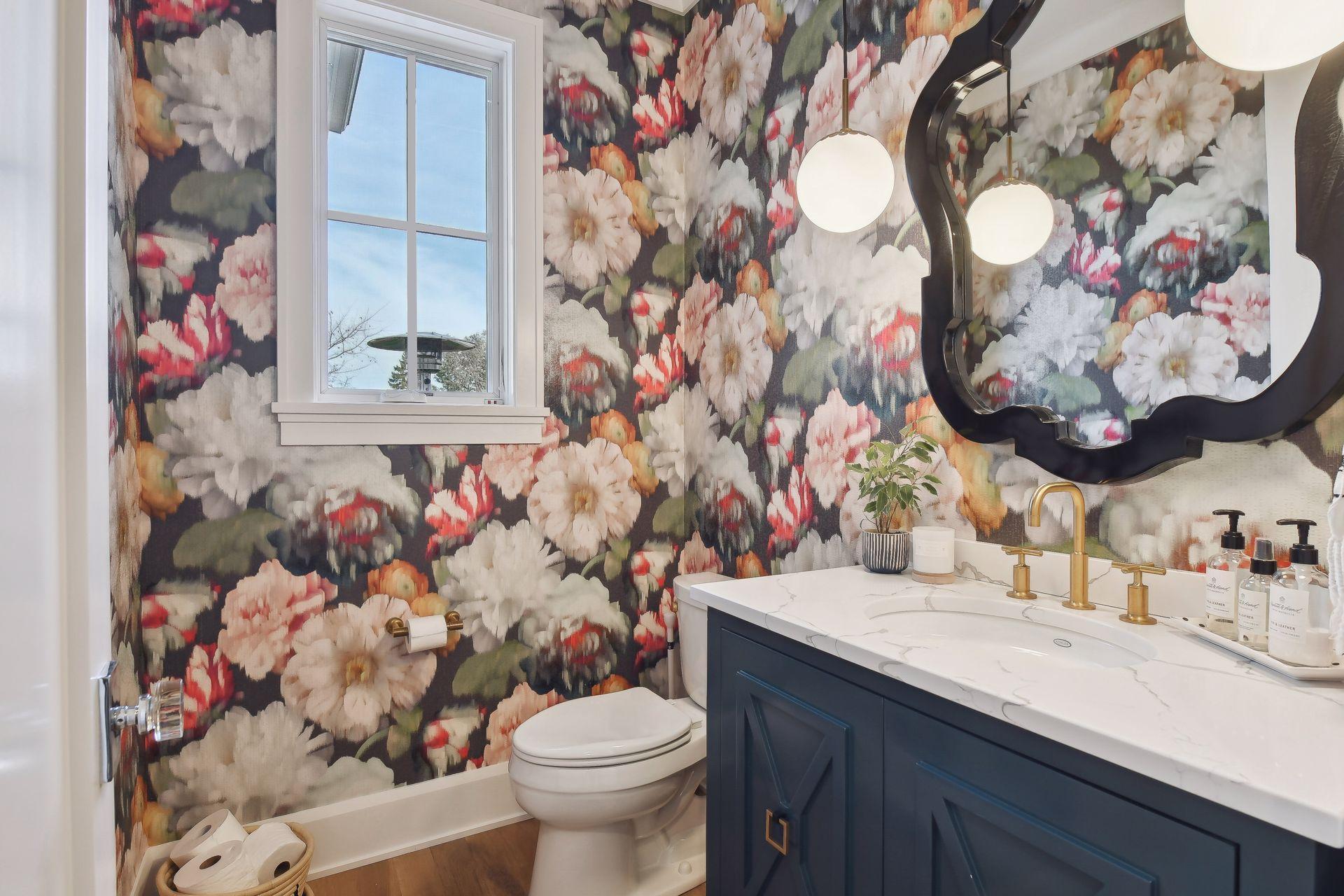 Main level 1/2 bath with so much personality!