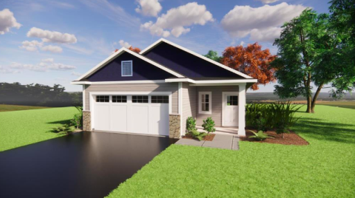 Rendering image - home is being build garage right - colors will vary