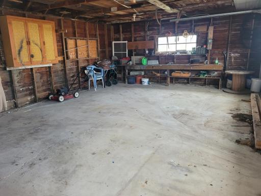 Garage interior- work bench