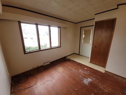 Front window and door with closet