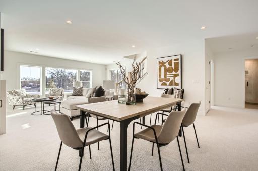 Lower level recreation room. Photos of model at 5655 Buffington.