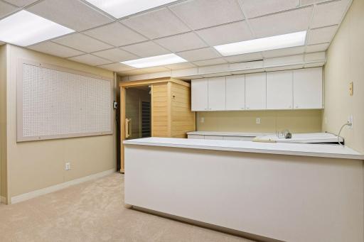 Tucked away, the perfect spot for a home office. Away from distractions and loaded with storage!