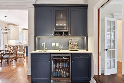 You'll love entertaining with the convenient main-floor wet bar with beverage refrigerator.
