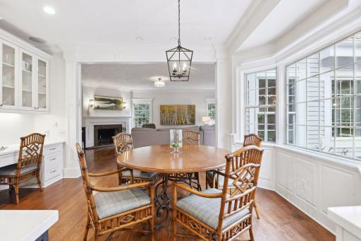 Informal dining in the spacious center-island kitchen.