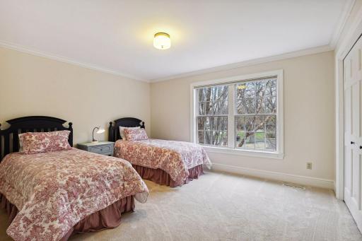 Nice sense of living in a tree house! Another spacious secondary bedroom on the second levell.