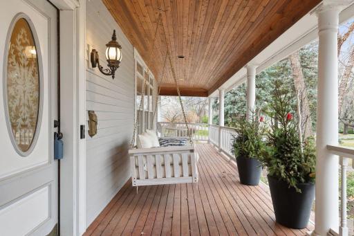 The spacious front porch welcomes you home and is the perfect spot to watch beautiful sunsets.