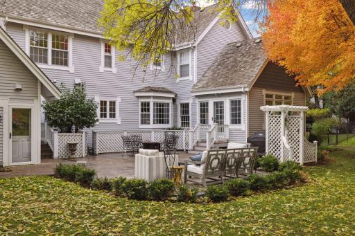 New paver patio provides the perfect spot to enjoy a sunrise and plenty of space for casual, outdoor entertaining.