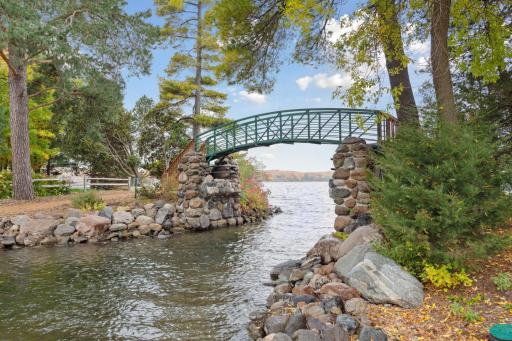 Lovey bridge for access to the lagoon docks. This home has selection number 20 in the annual dock assignment drawing.