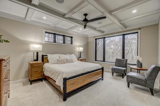 Retreat to your private owners suite and relax under the custom coffered ceiling where you can even adjust the lighting to your mood with your own personal AI assistant