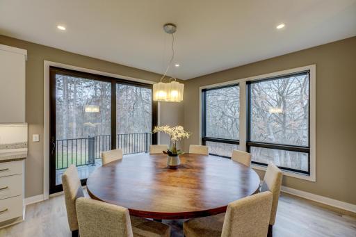 Grilling is made easy with walkout access to the deck right off the kitchen