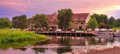 Clubhouse and harbor