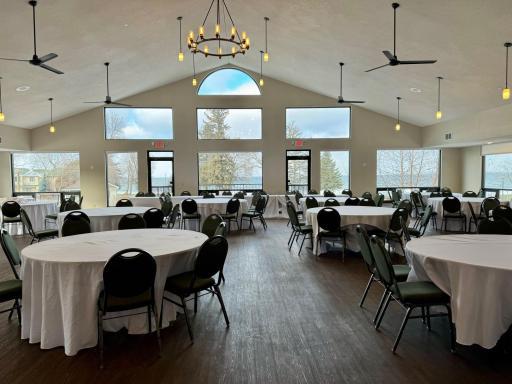 Ballroom waiting to get set for an event