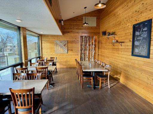 More dining that looks over the pool area