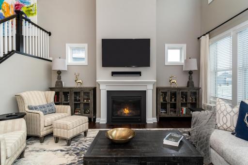 Cozy Gas Fire Place to keep you warm during the cold Minnesota Winter's.