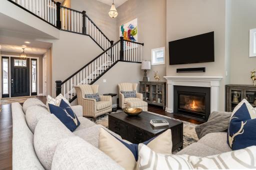 Massive Vaulted Ceilings and a Grand Staircase with New Wood Step's.