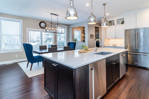 New Cabinets on both ends of the Center Island.