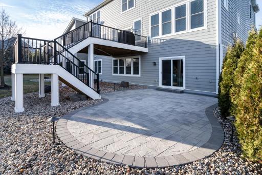 New Paver Patio 's that have stepping stones connecting to each other.