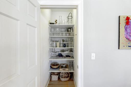 There are 2 spacious pantries for kitchen storage.