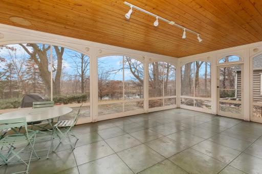Large Screened Porch; walkout to Coy Pond, Patio for outdoor grilling, large yard to the lake