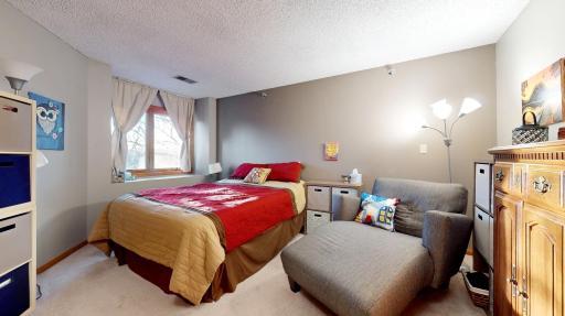 Primary bedroom with it's windows.