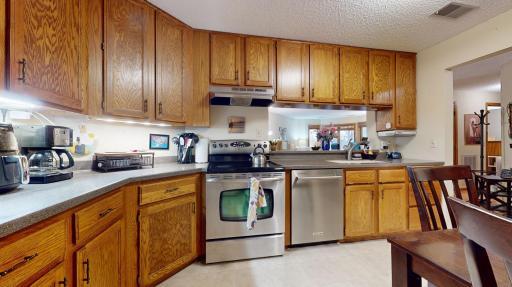 Stainless steel appliances.