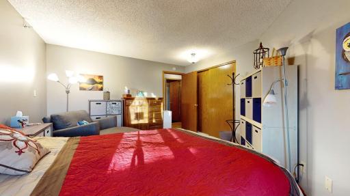 Here shows the closet and how big the bedroom is.