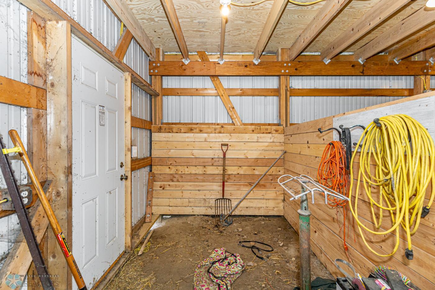 Barn Tack area and access door to pasture