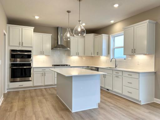 Progress photo of the gourmet kitchen with stunning backsplash. 12.22.23.