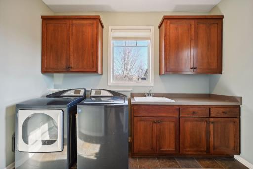 Laundry right off mudroom for easy access