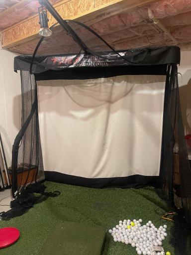 golf simulator area in storage since so large