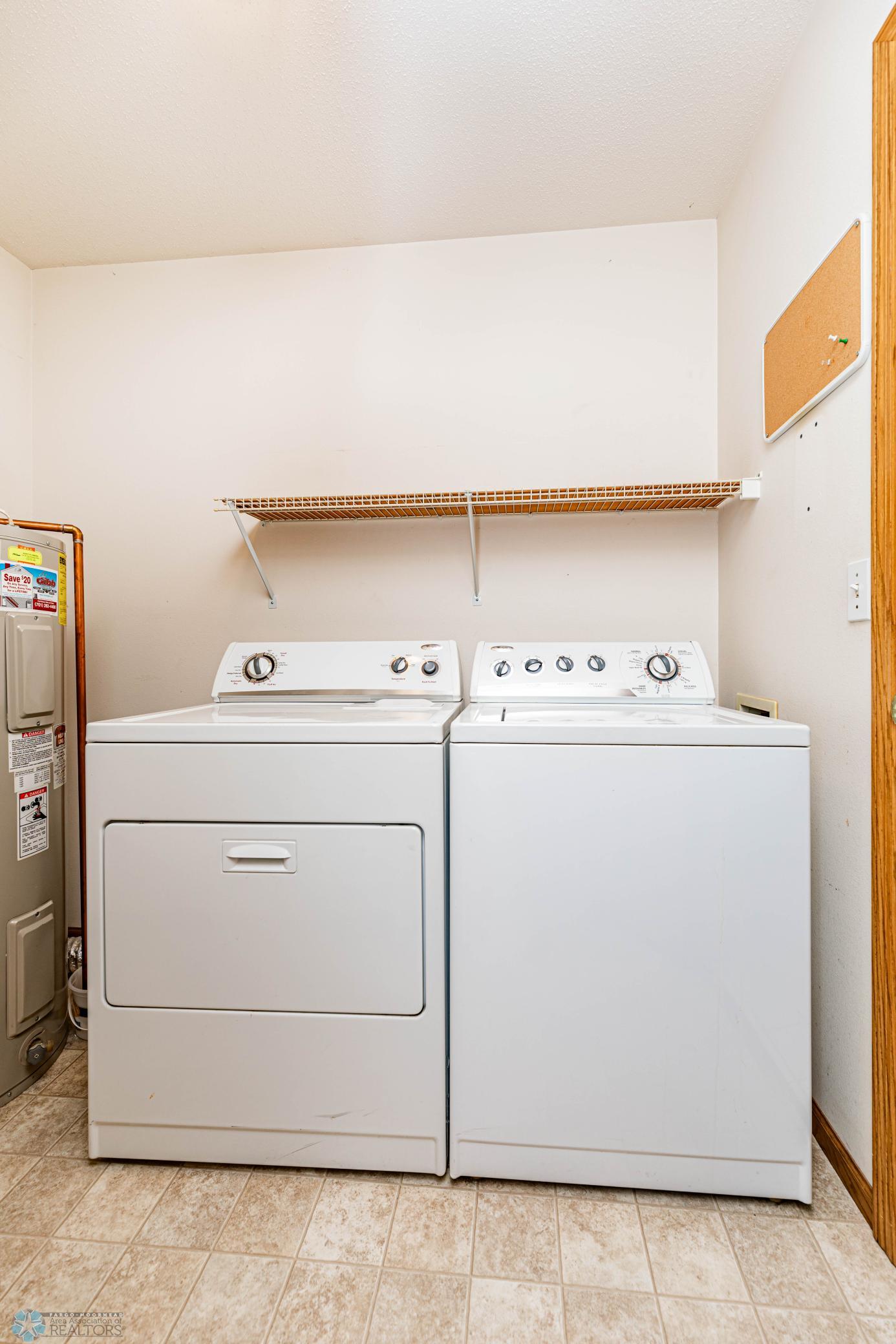 Laundry/washer dryer included