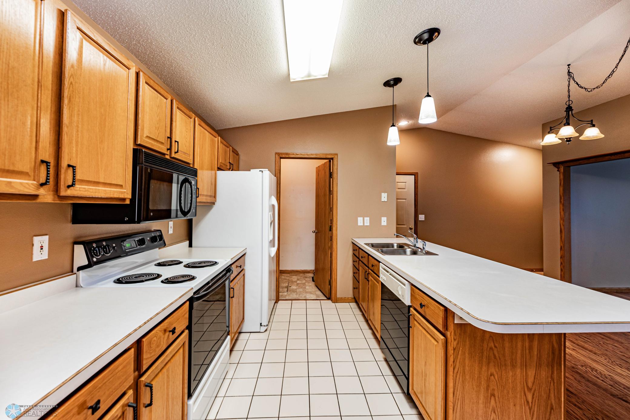 Kitchen with tiled floor