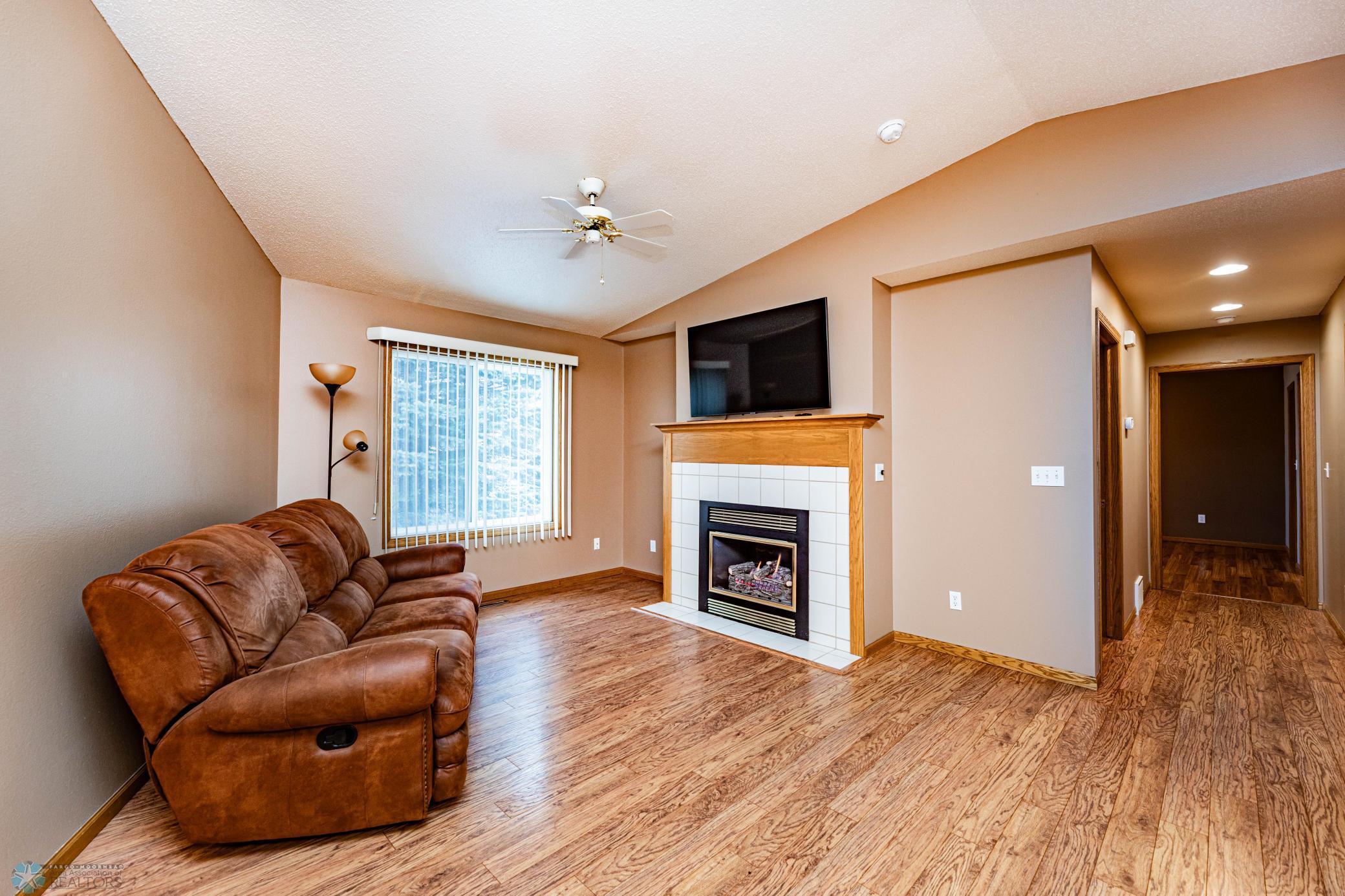 Living Room with gas fireplace