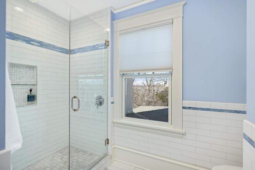 Photo for 4332 Fremont Avenue S, Minneapolis, MN 55409 - Listing #6469121 Large primary shower with a view to the Lake!