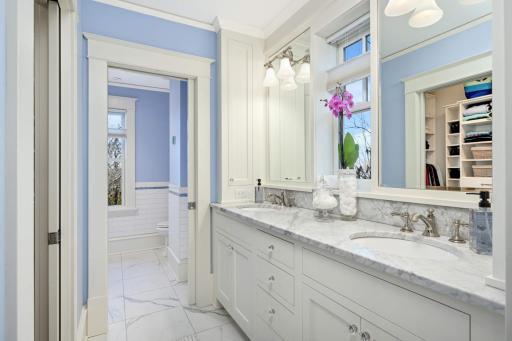 Photo for 4332 Fremont Avenue S, Minneapolis, MN 55409 - Listing #6469121 Primary bathroom with marble flooring and counters
