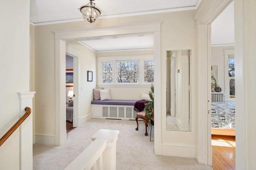 Photo for 4332 Fremont Avenue S, Minneapolis, MN 55409 - Listing #6469121 Second level landing with cozy window seat
