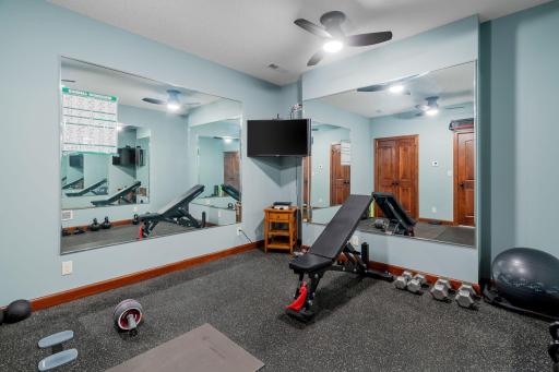 Fitness room, lower level, primary residence