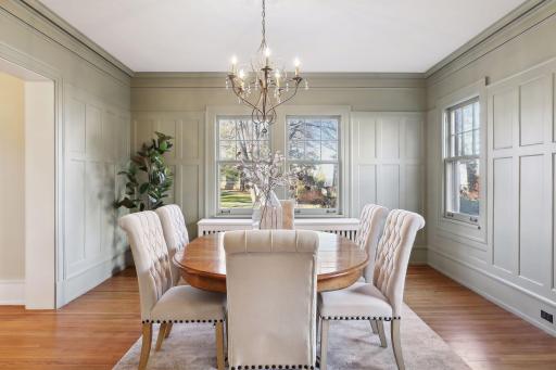 Enjoy a tranquil eating experience with the formal dining room. The accented green room is a fun way to showcase the dining room