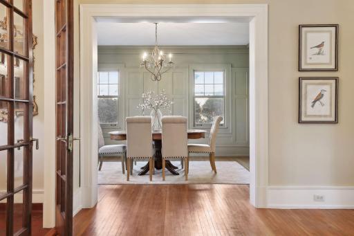 Elegant dining room is perfect for your holiday gatherings