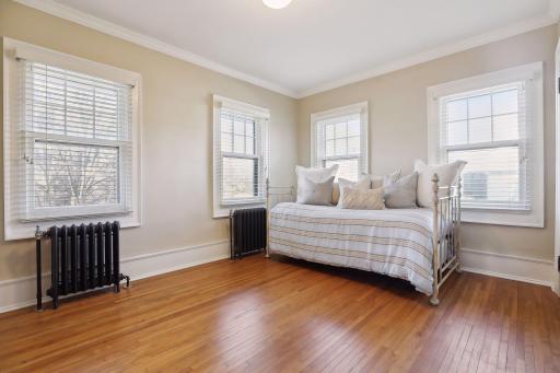 Enjoy a third bedroom on the second level with numerous windows for ample natural light