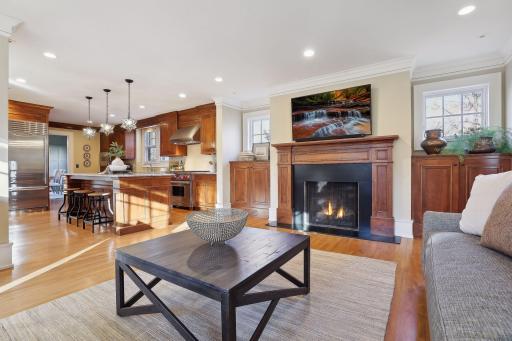 A sense of togetherness is achieved with an open concept living and kitchen spaces