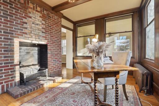 Cozy up to the fireplace while solving the worlds problems in your wonderful office