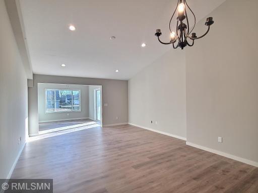 Put your flat screen on either wall and lay out your furniture how you desire.