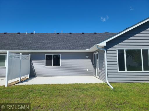 Everything is complete and ready for occupancy. This large patio with a privacy fence between the patios and ready your outdoor enjoyment.