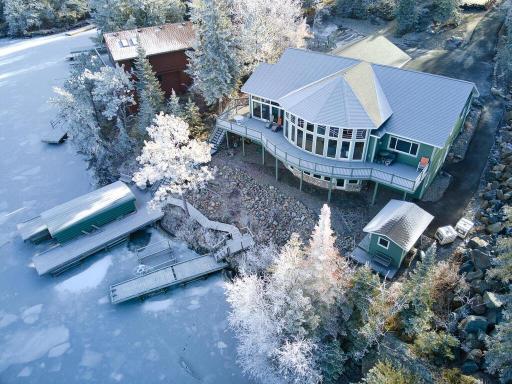 Photo for 2080 Town Road 344, International Falls, MN 56649 - Listing #6470355 Aerial view of the house and docking area.