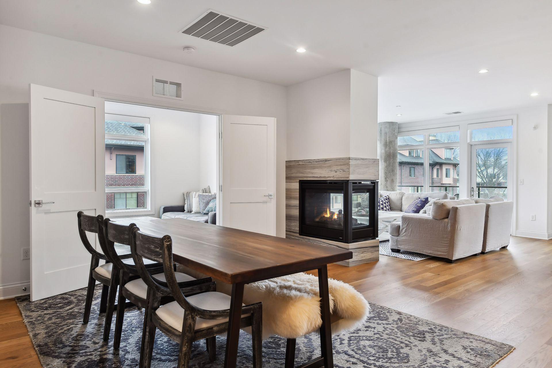 Beautiful hardwood floors throughout the main areas of this unit