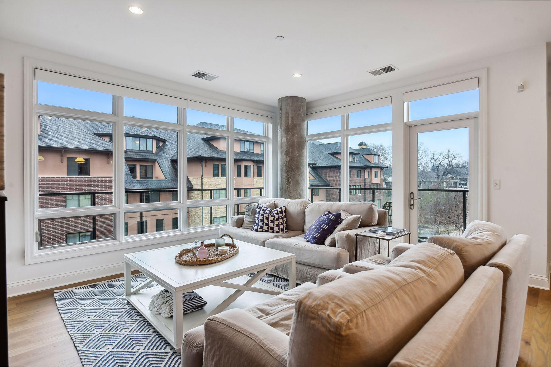 Corner unit with wrap around balcony