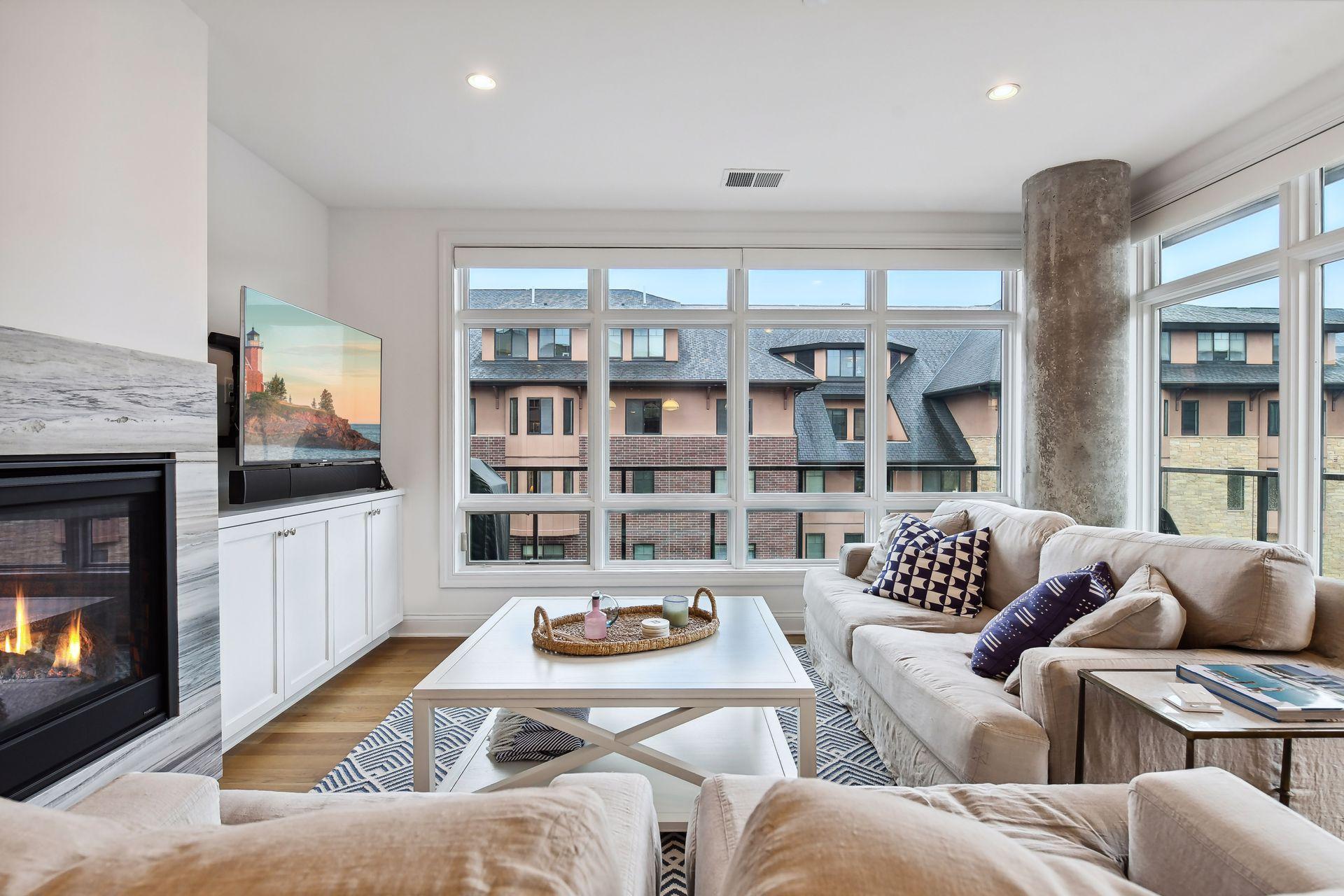 Natural light fills this space