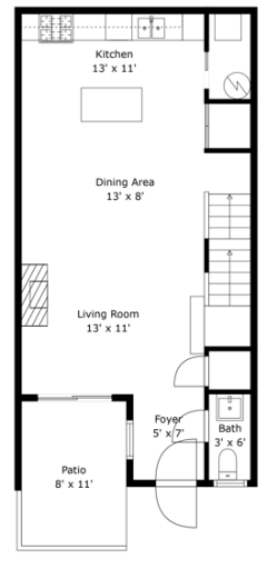 2818 Aldrich Ave S. #6 - Main Level Floorplan