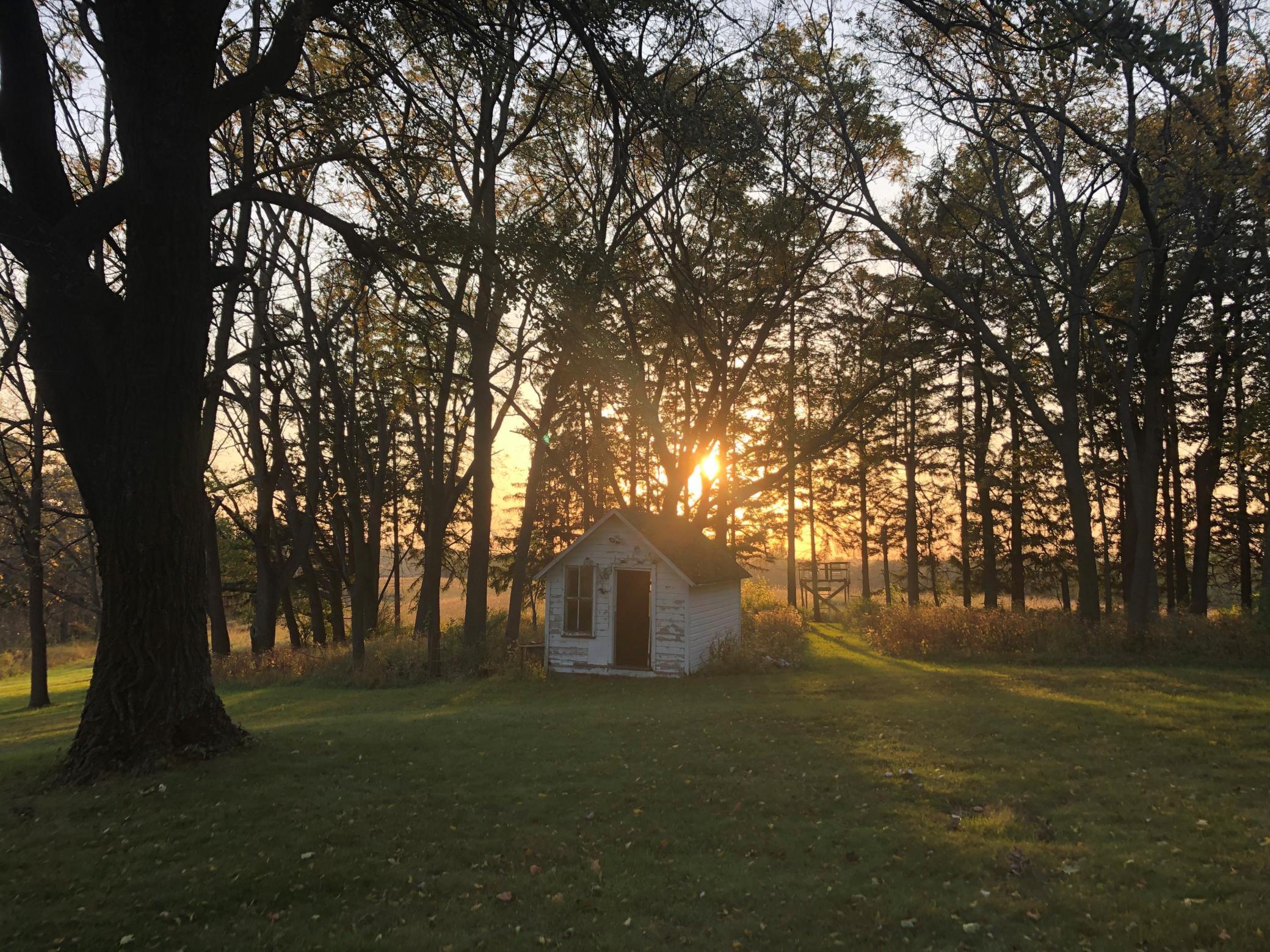 Gorgeous Sunset adn View of open pasture and large platform deer-stand.jpg